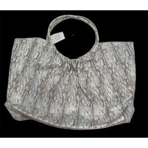 NWT Just Fab Faux Snakeskin Hand Bag Large Tote Animal Print